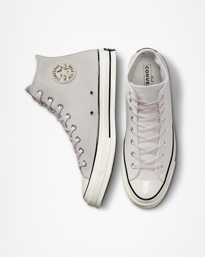 Dámské Boty Vysoké Converse Chuck 70 Semišové Béžový Černé | CZ SEBY13